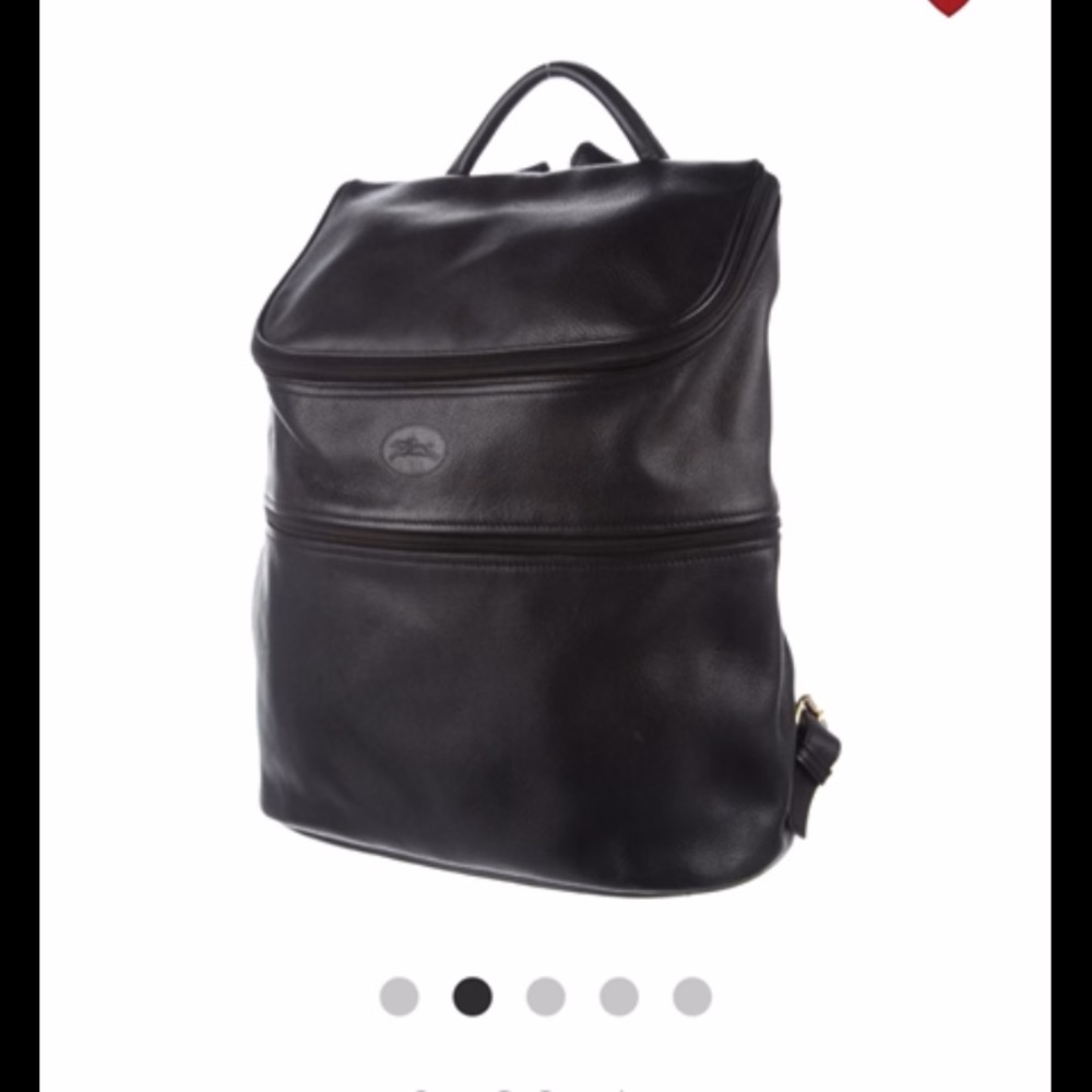 Longchamp leather backpack